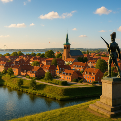 Udsigt ud over Fredericia by