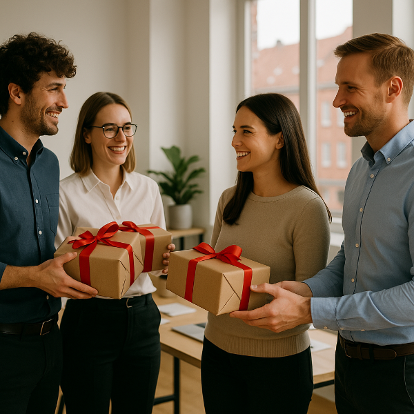 Gaveuddeling på virksomhed i fredericia