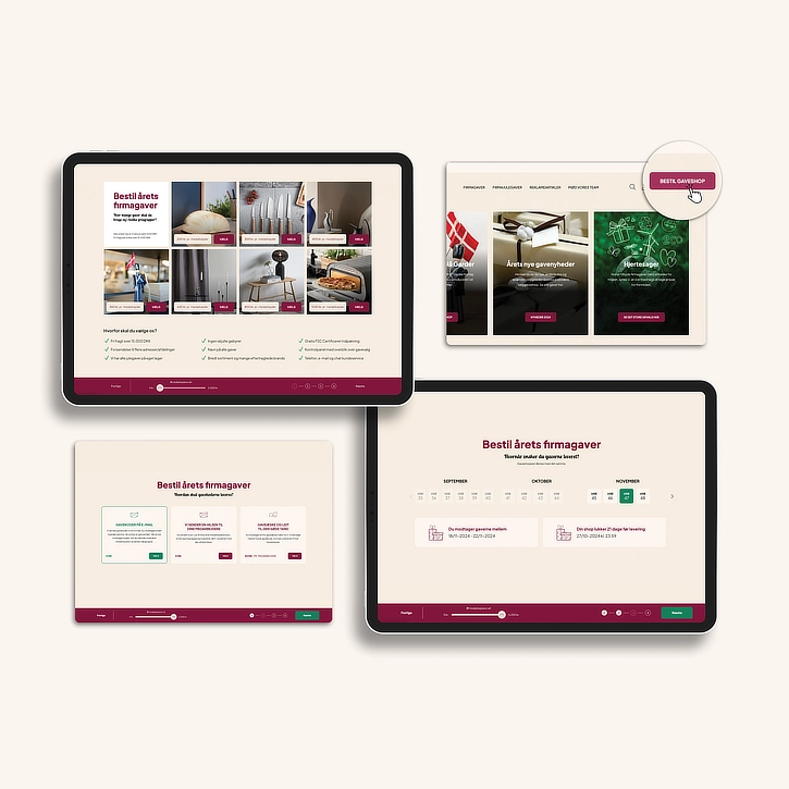 Bestil gaveshop mockup