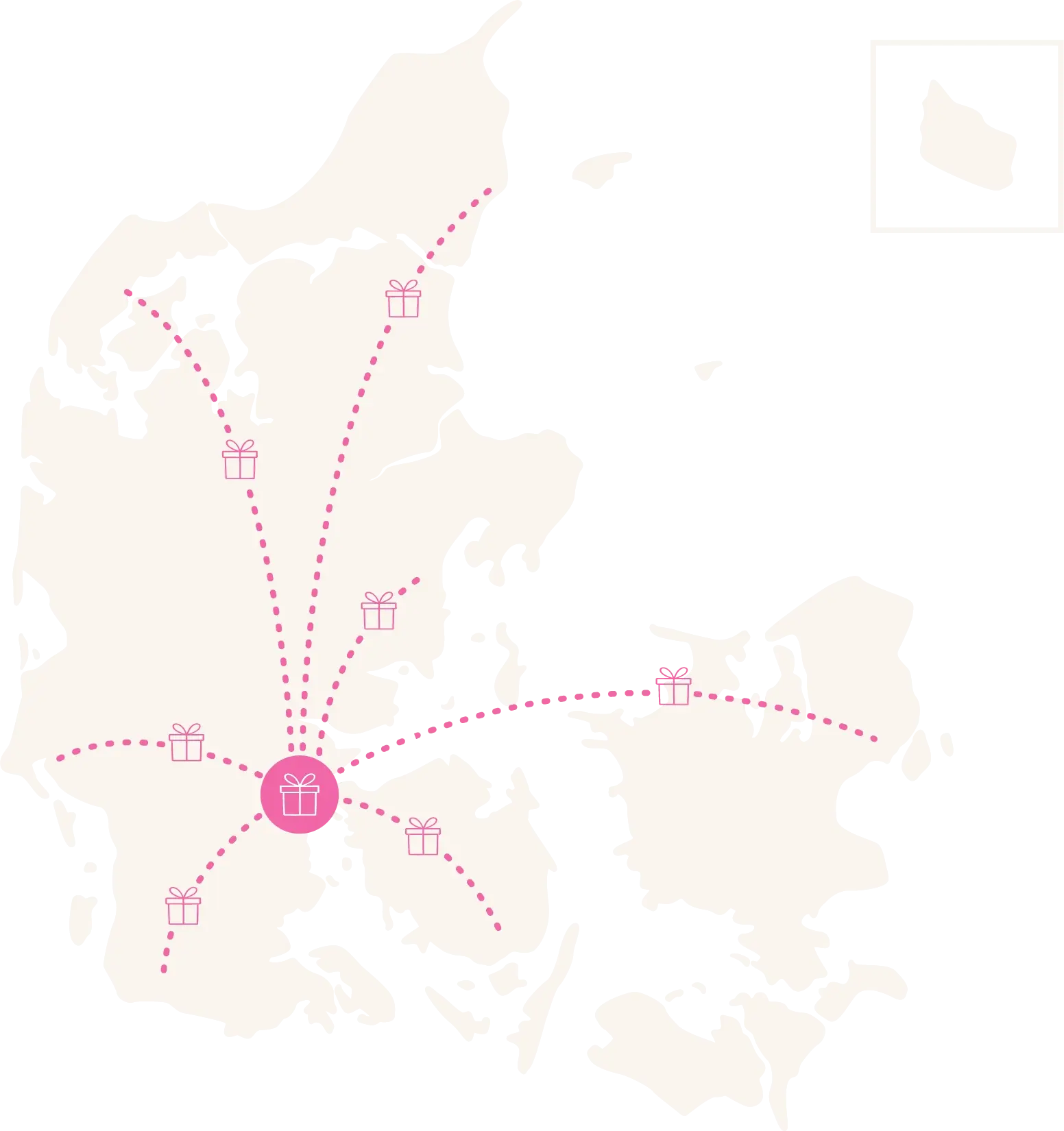 Vi levere til hele danmark