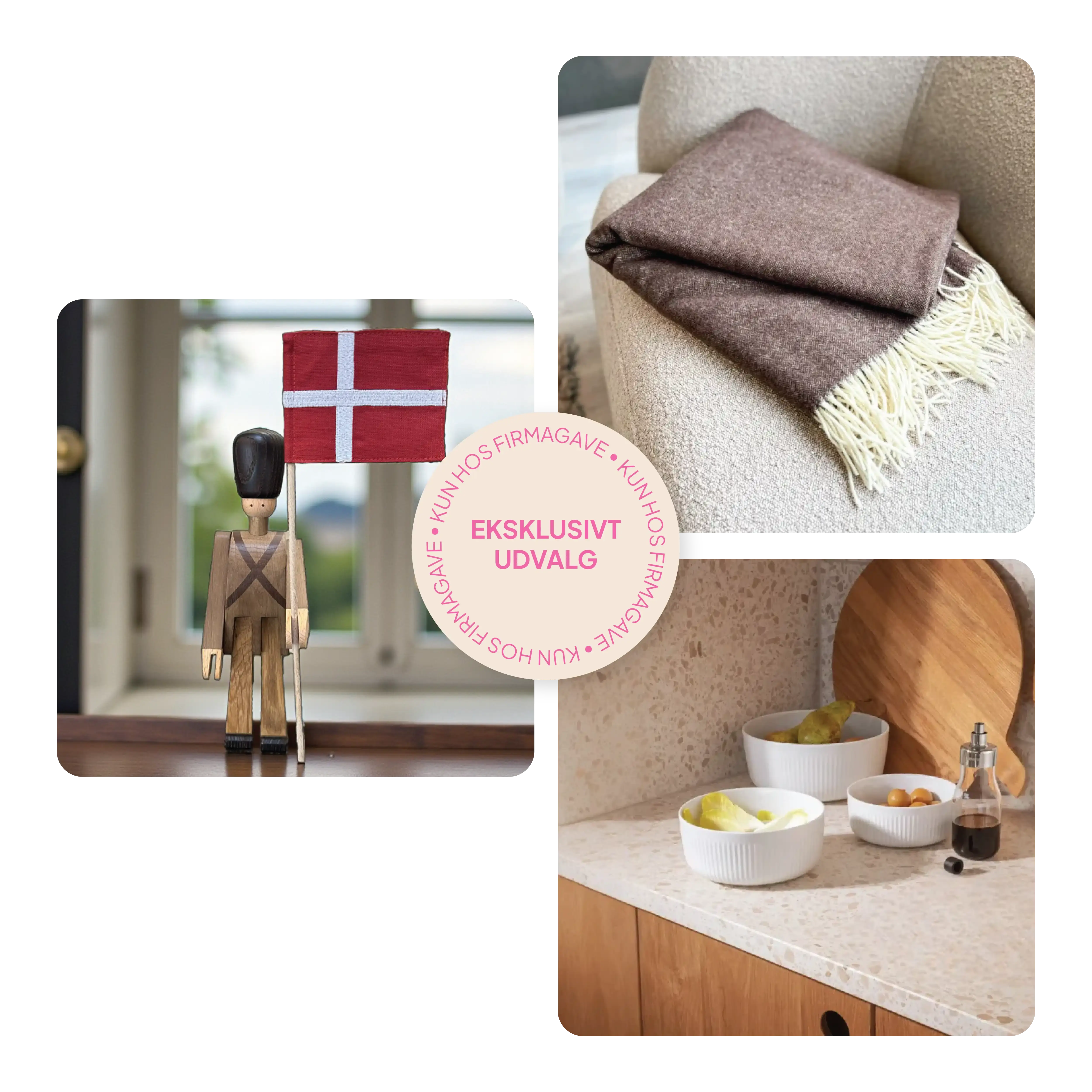 En samling af firmajulegaver, som du kun finder hos Firmagave-shop