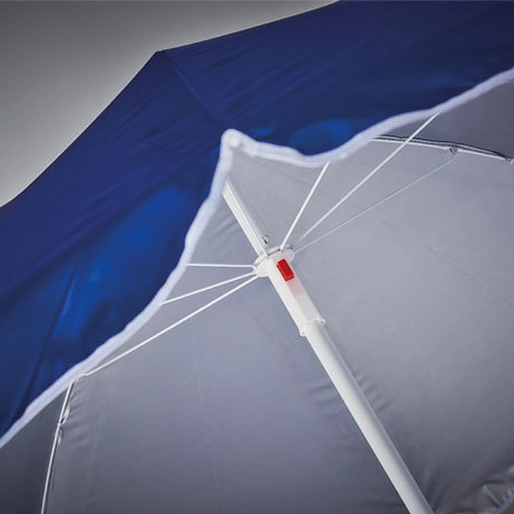 Hel farvet parasol med logo