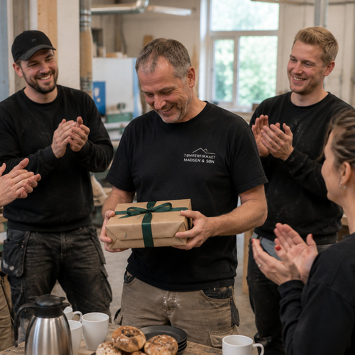 Fejring af jubilæum i virksomheden