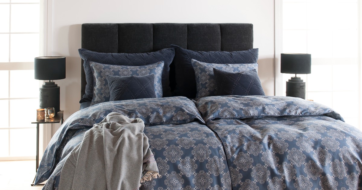 Borås Cotton Alba sengesæt i blå