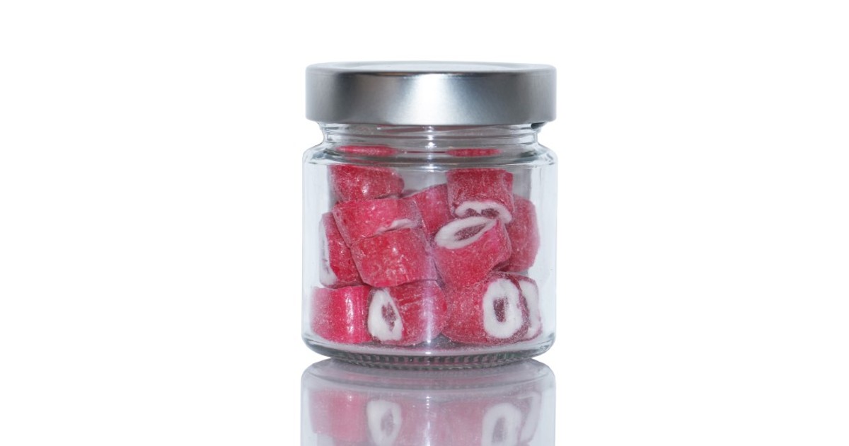 Heart rocks med raspberry-licorice 100g