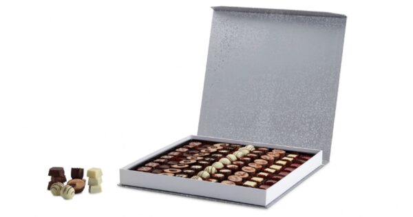 Cocoture fyldte chokolader i sølv/hvid 1050g