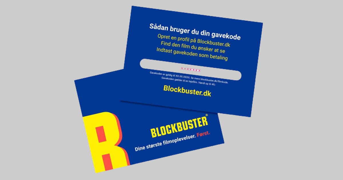 Blockbuster gavekort