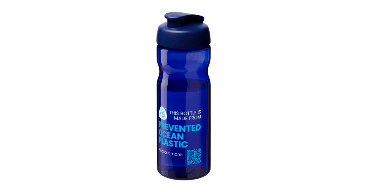 H2O Active Eco Base 650 ml drikkeflaske med fliplåg og logo