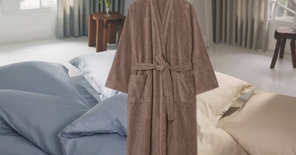Georg Jensen Damask Balanced Lines sengetøj & Dawn badekåbe i frotté