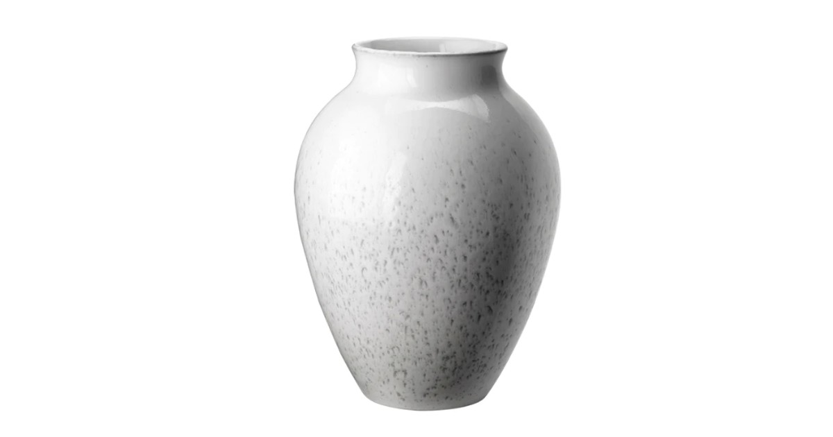 Knapstrup vase hvid/grå 27 cm
