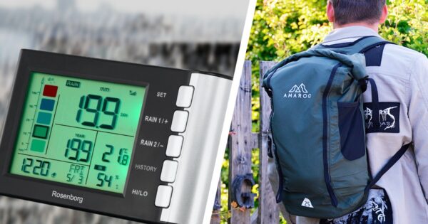 Rosenborg trådløs vejrstation & Amaroq 25L letvægts rygsæk