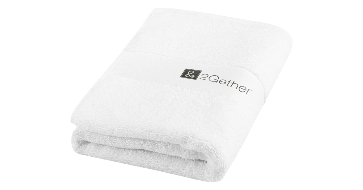 Amelia 450 g/m² håndklæde i bomuld 70x140 cm inkl. logotryk