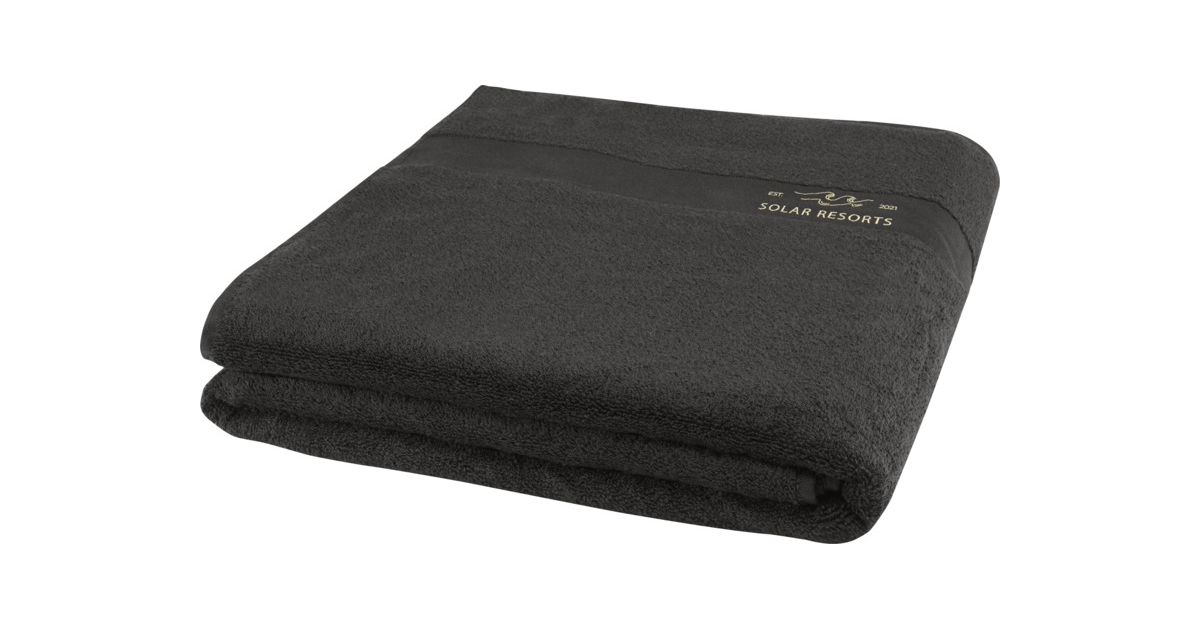Evelyn 450 g/m² håndklæde i bomuld 100x180 cm inkl. logotryk