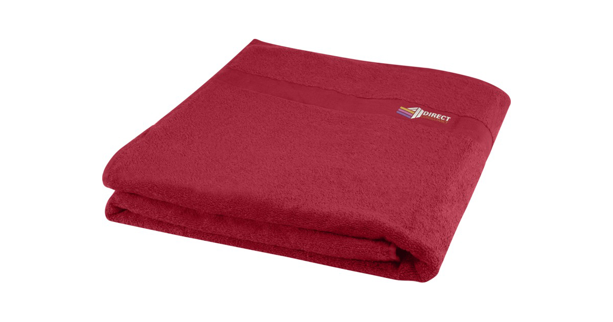 Evelyn 450 g/m² håndklæde i bomuld 100x180 cm inkl. logotryk