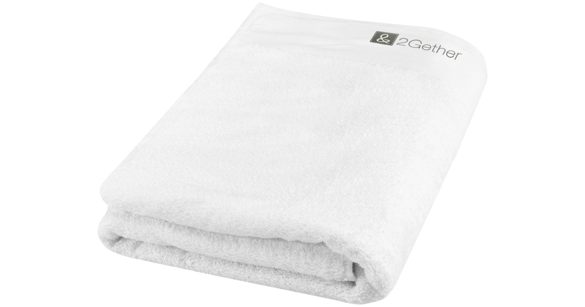 Ellie 550 g/m² håndklæde i bomuld 70x140 cm inkl. logotryk