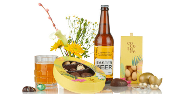 Yellow easter with beer