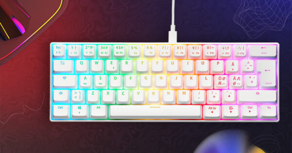 NOS C-450 Mini PRO RGB Tastatur i hvid