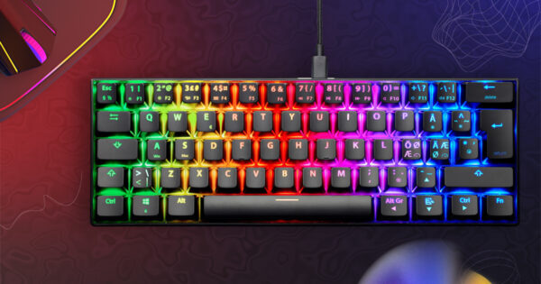 NOS C-450 Mini PRO RGB Tastatur i sort
